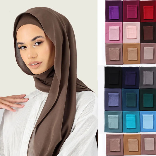 Hijab mousseline 2 pièces